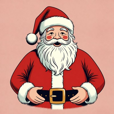 Classic santa claus character design