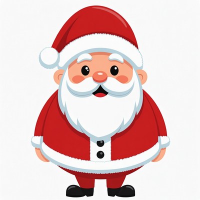 Cheerful santa claus ready for christmas