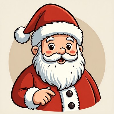 Santa claus in festive spirit