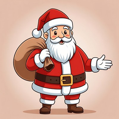 Santa claus with a sack for gifts