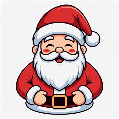 Santa claus character smiling cheerfully