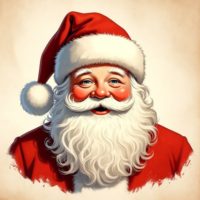 Jolly man in santa costume smiling