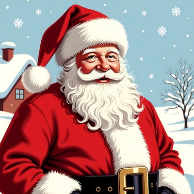 Santa claus in winter wonderland