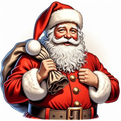 Santa claus in festive attire