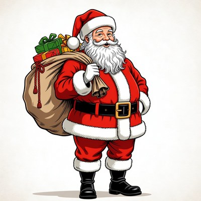 Santa claus with christmas gifts