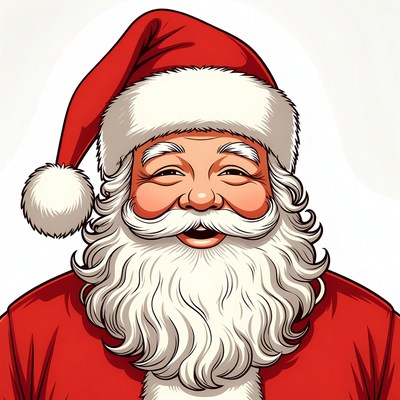 Santa claus smiling joyfully for christmas