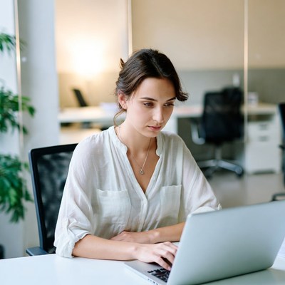 Female professional working in office