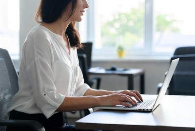 Woman working at desk