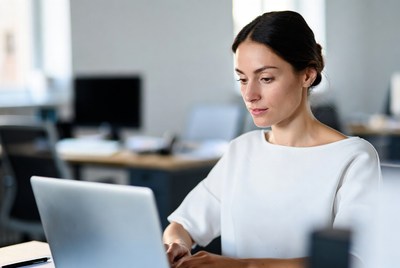 Focused professional at work in an office