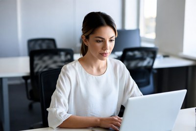 Professional woman working at desk