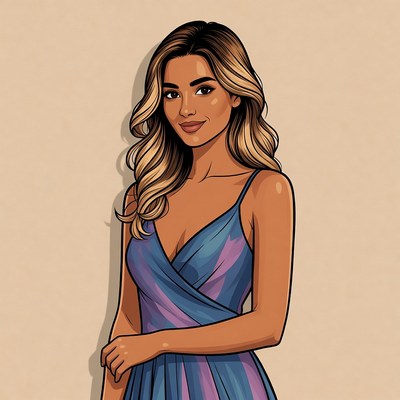 Beautiful woman in casual dress