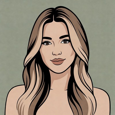 Young woman with wavy hair
