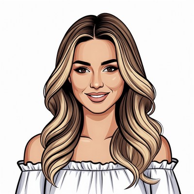 Stylish woman with blonde hair