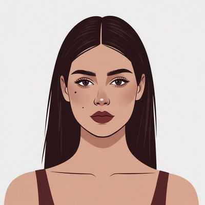 Young woman with dark hair