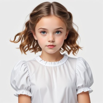 Young girl in white dress