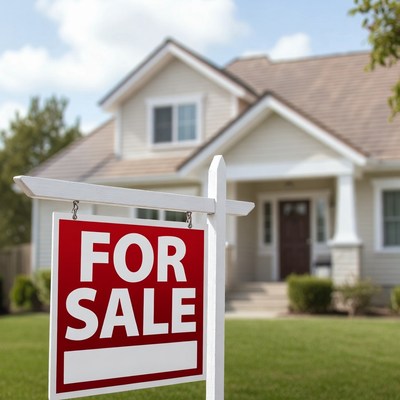 House for sale in suburban area