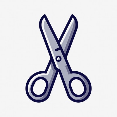 Sharp scissors ready for use