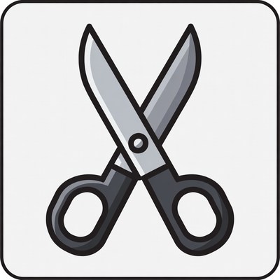 Scissors graphic design in simple style