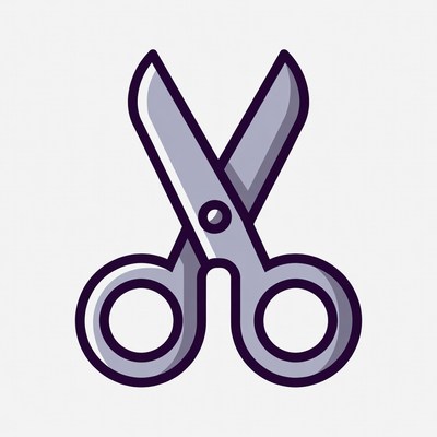 Scissors on a light background
