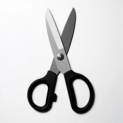 Scissors on a white background