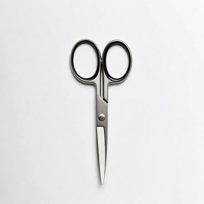 Scissors on a white background