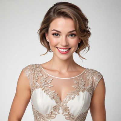 Bridal portrait with elegant details