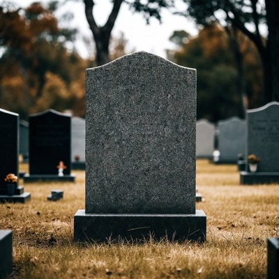 Silent resting place in a cemetery