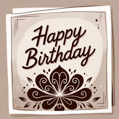 Elegant birthday greeting card design