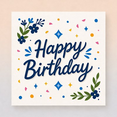 Cheerful birthday celebration card design