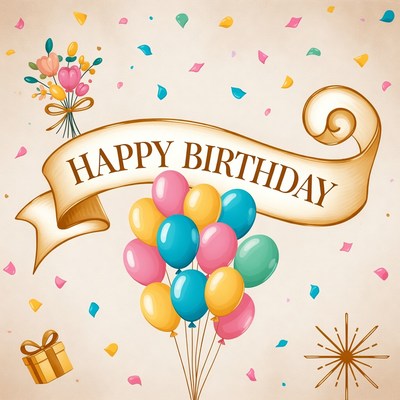 Bright and cheerful birthday celebration