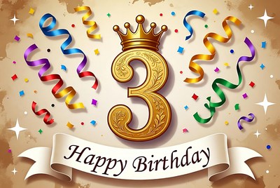 Celebrating a third birthday joyfully