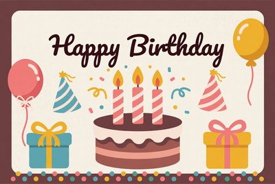 Celebration of a joyful birthday party