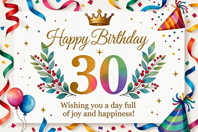 Celebrating a 30th birthday with joy
