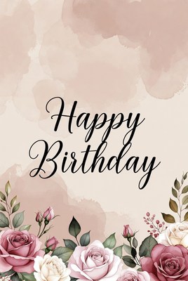 Birthday celebration with floral design