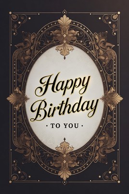Elegant birthday card design