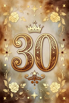 Elegant 30th birthday celebration design