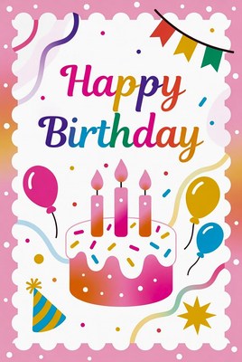 Colorful birthday celebration card design