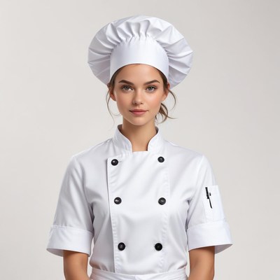 Chef in white uniform and hat