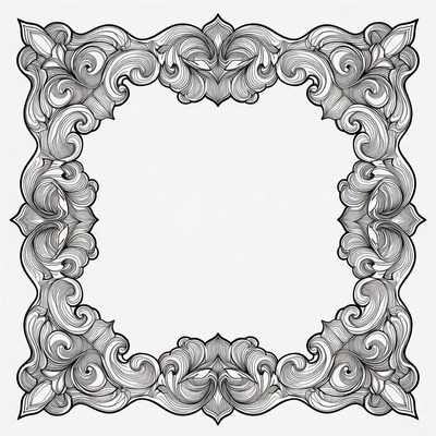 Ornate decorative frame design
