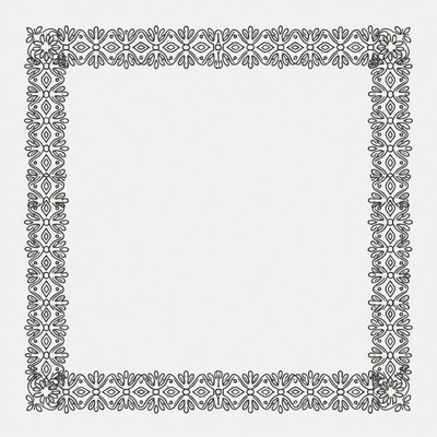 Decorative floral line art design