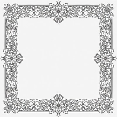 Decorative ornate frame design concept