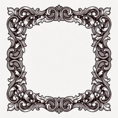 Elegant floral decorative frame design
