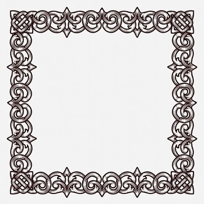 Decorative border design in black