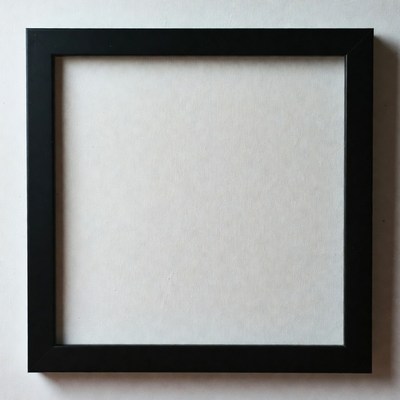 Empty black frame on white background