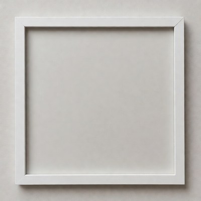 Empty frame on a neutral wall