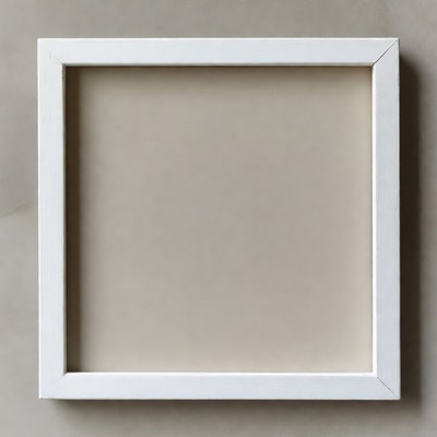 Blank white picture frame ready for art