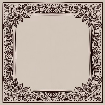 Decorative floral border design