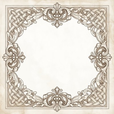 Intricate decorative border design