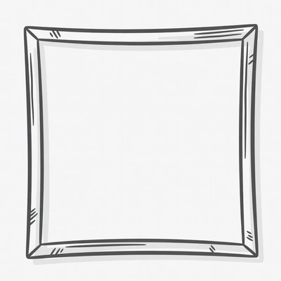 Empty picture frame on white background
