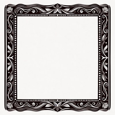 Elegant black and white frame design
